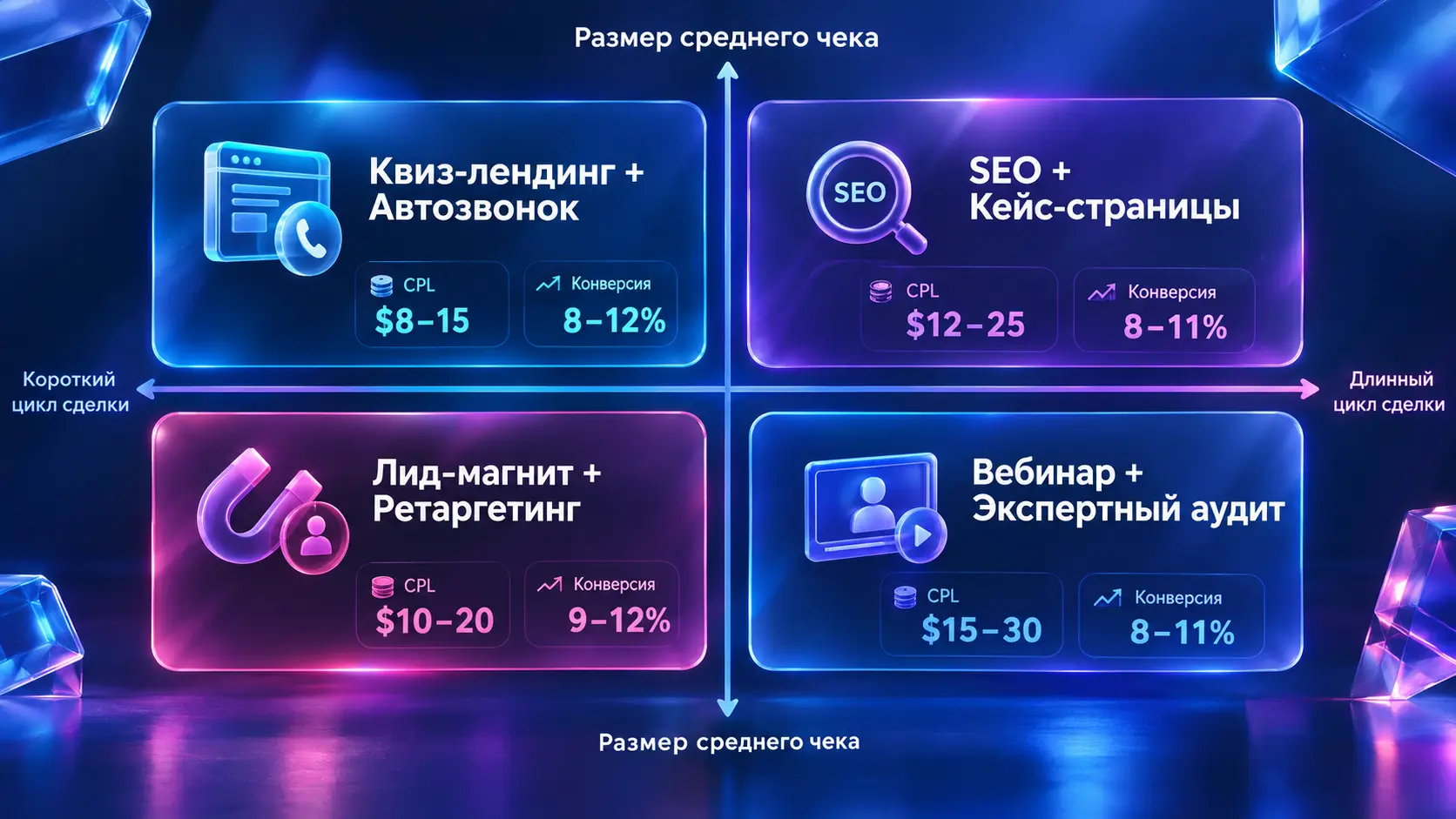 Матрица подбора связок по чеку и циклу сделки