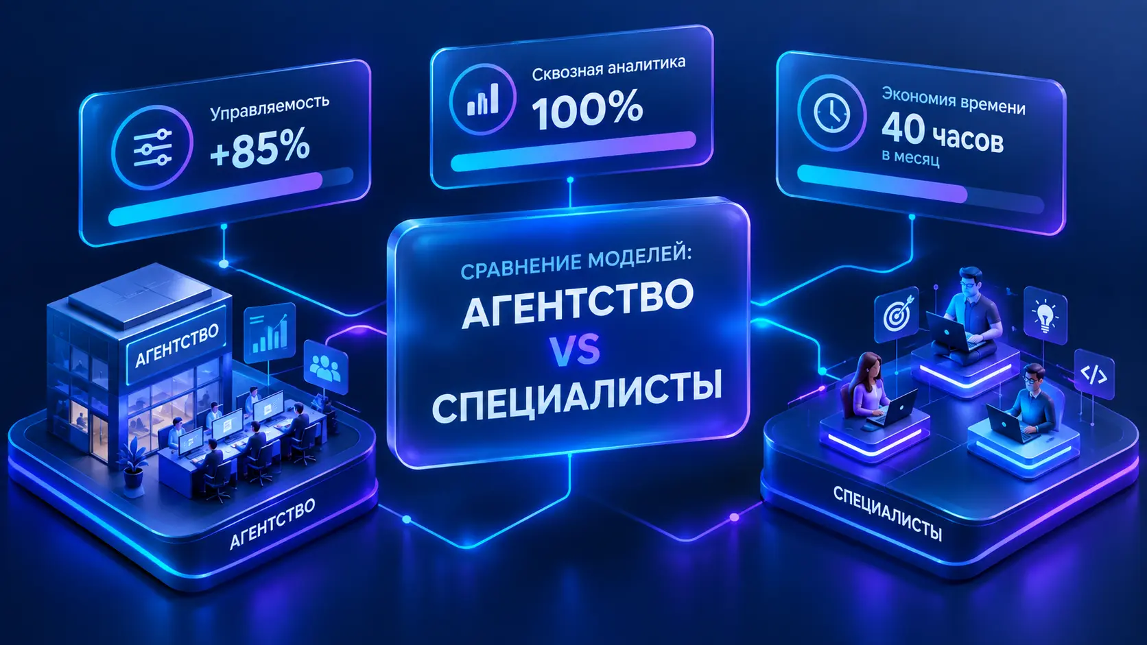 Рекламное агентство полного цикла или узкие специалисты: что выгоднее для среднего бизнеса