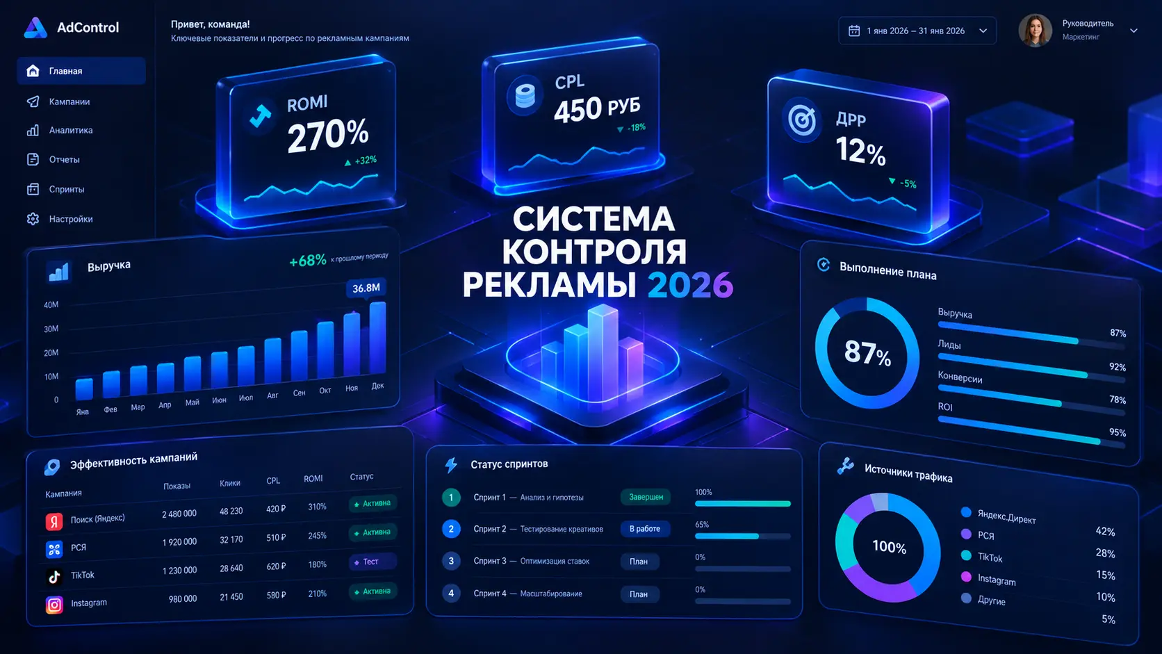 Как контролировать рекламное агентство без погружения в настройки кабинетов: ключевые KPI