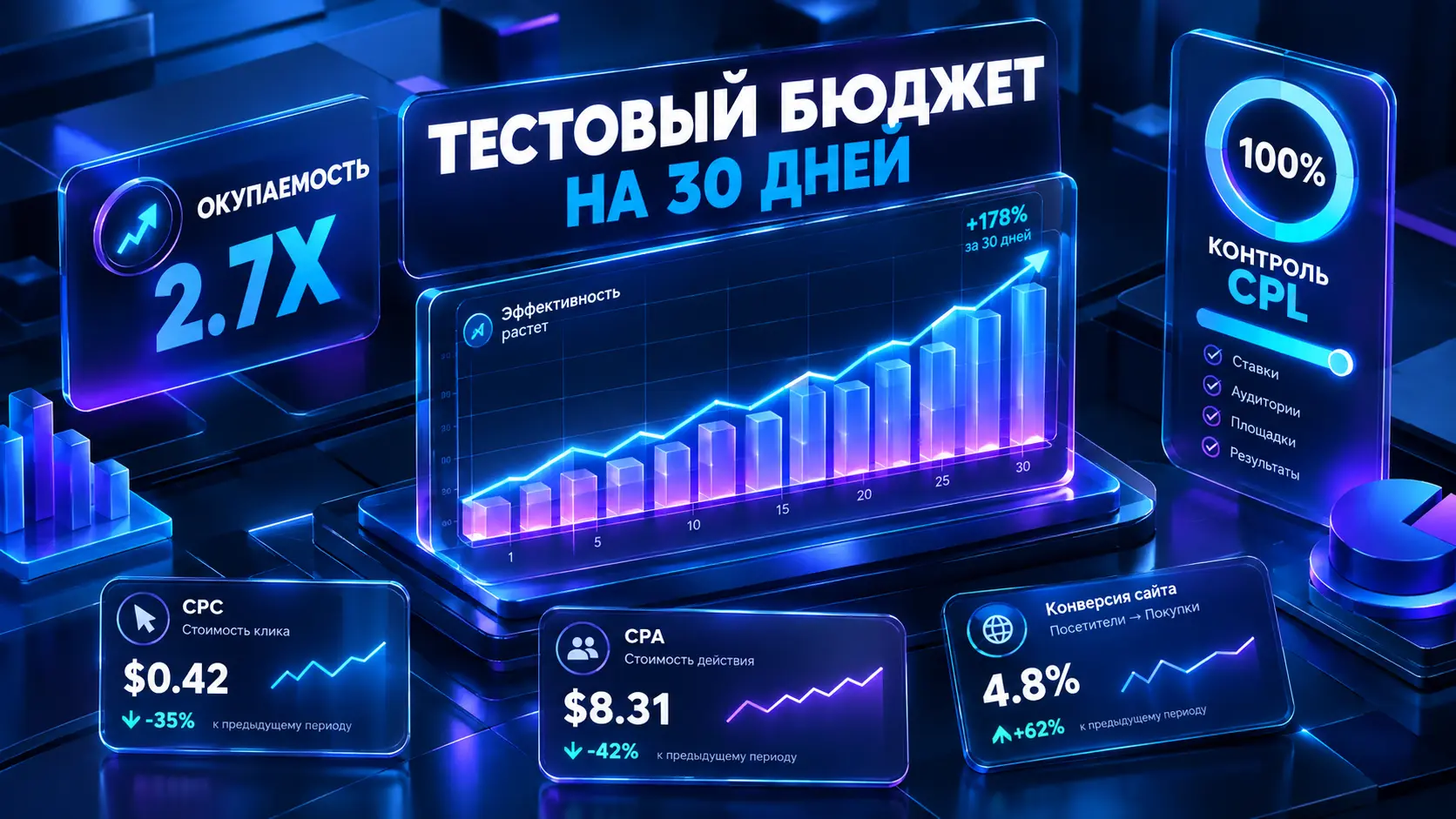 Сколько денег нужно на рекламу сайта: расчет тестового бюджета на 30 дней