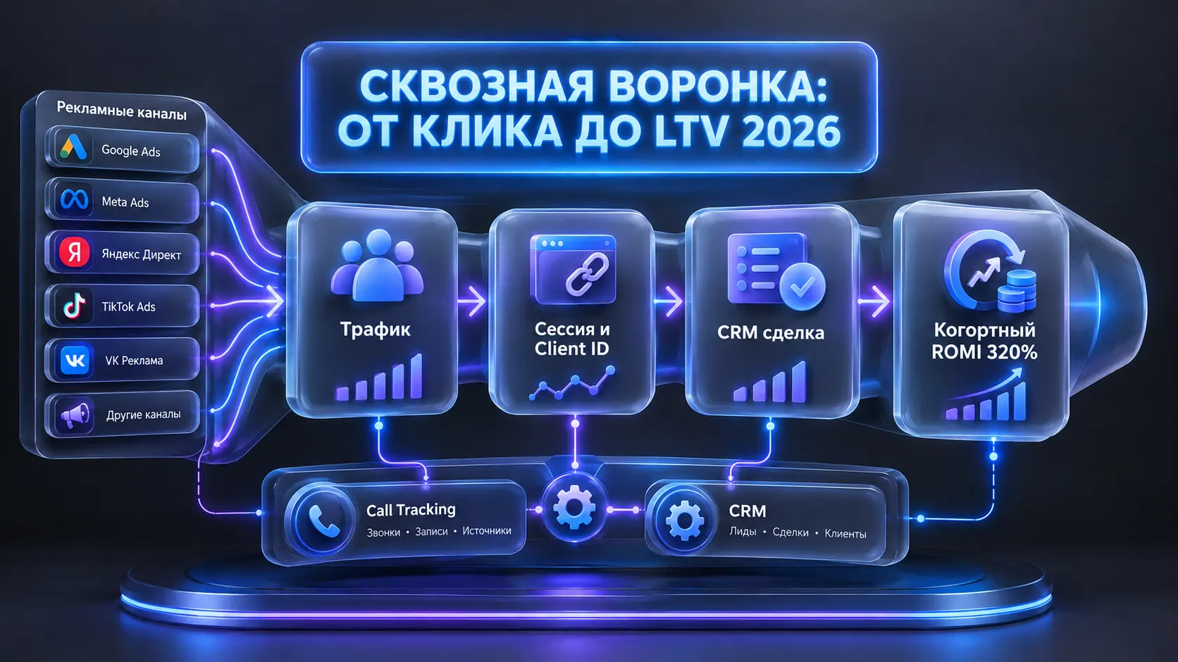 Сквозная аналитика для онлайн-рекламы: от клика до повторной продажи