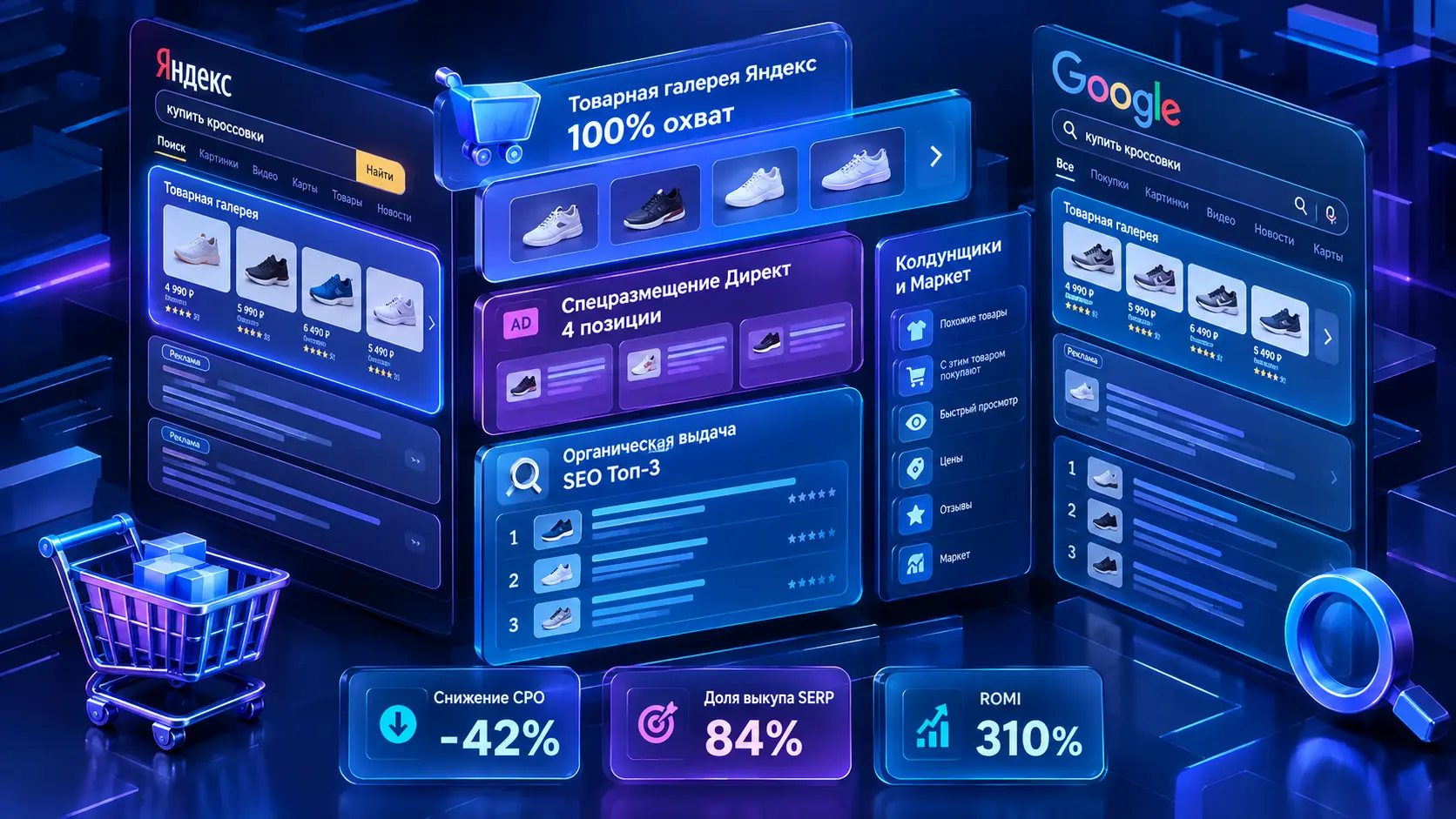 SEO + Контекст: как интернет-магазину захватить всю первую страницу поисковой выдачи