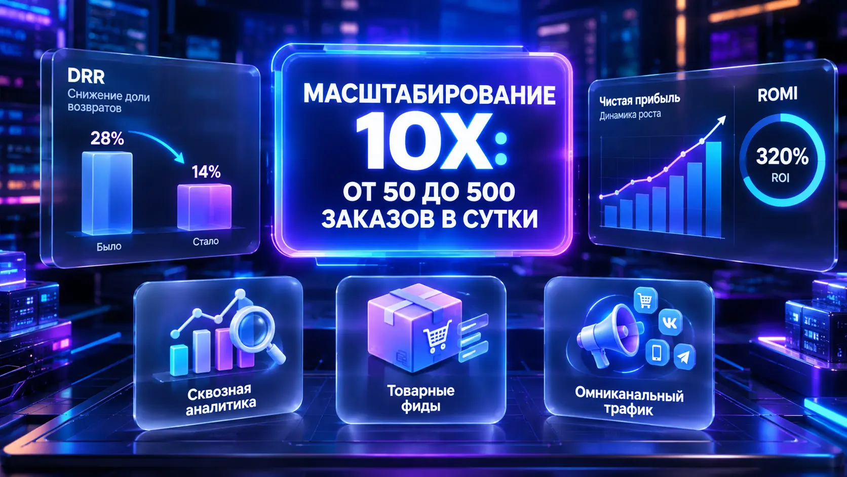 Как масштабировать интернет-магазин с 50 до 500 заказов в день без потери рентабельности