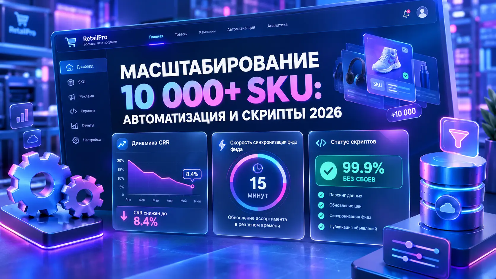 Управление товарной рекламой интернет-магазина с 10 000+ SKU: автоматизация и скрипты