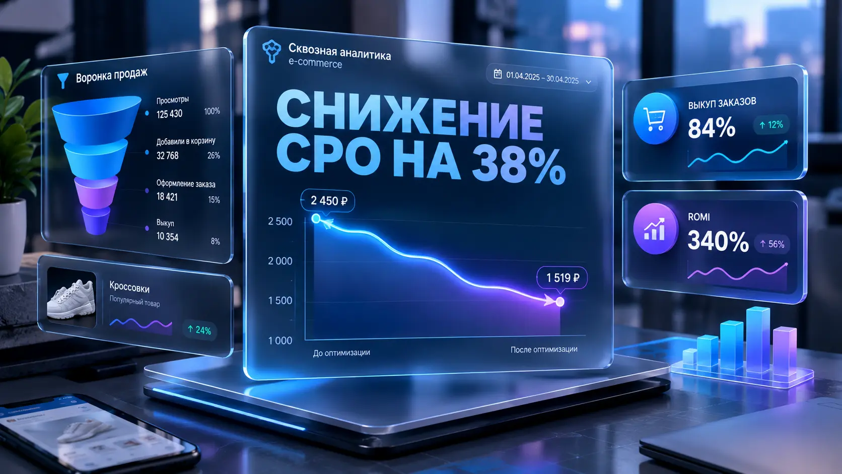 Кейс: как корректировка целей рекламных кампаний снизила CPO на 38% в e-commerce