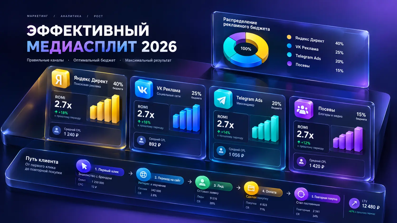 Гид по каналам интернет-рекламы: Яндекс.Директ, VK Реклама, Telegram Ads и посевы