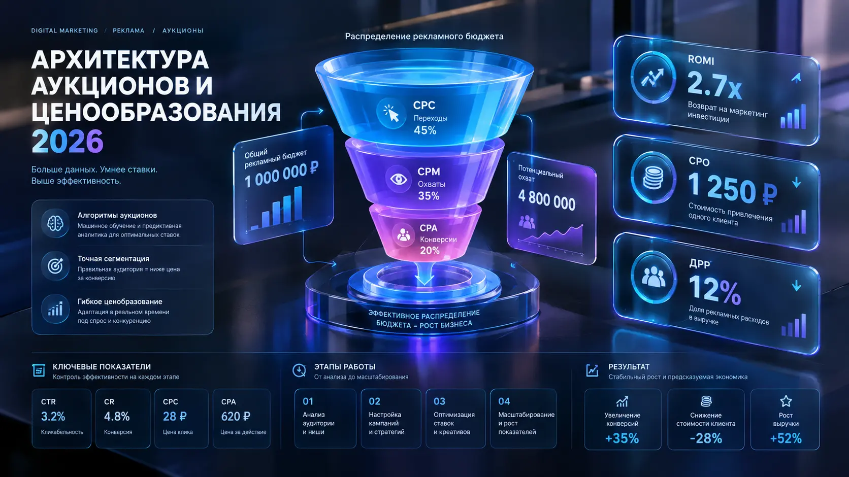 Из чего складывается стоимость рекламы товара: разбор аукционов Яндекс, ВК и Telegram Ads