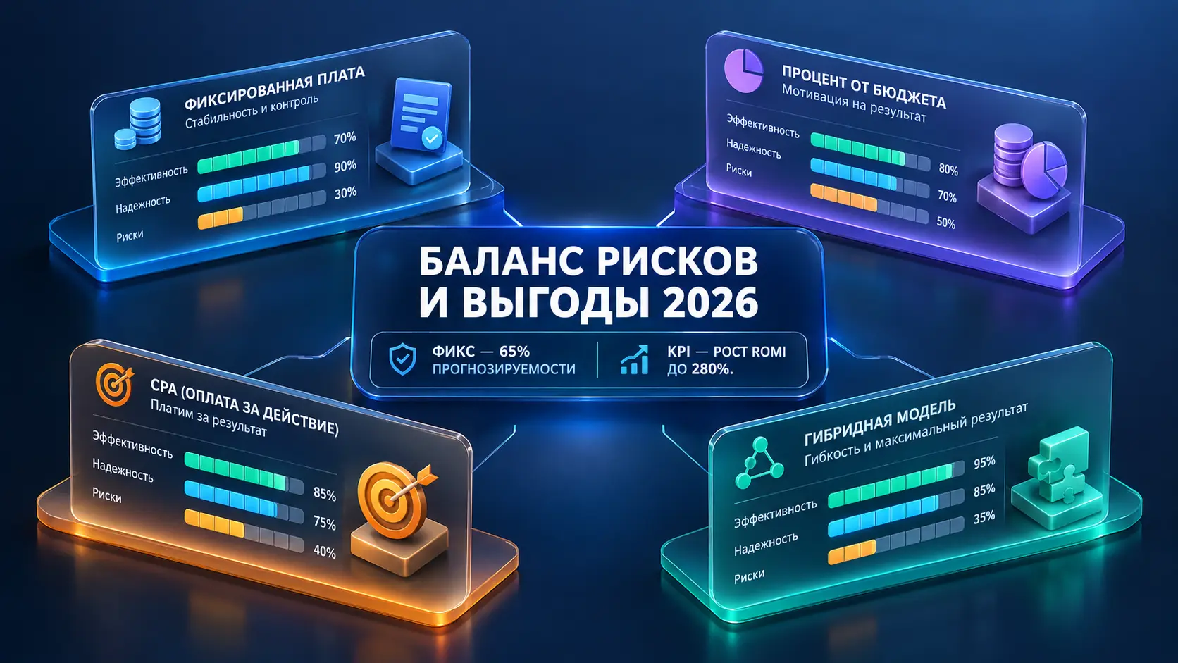 Модели оплаты агентств: фикс, процент от бюджета или KPI за лиды — что выгоднее для бизнеса?