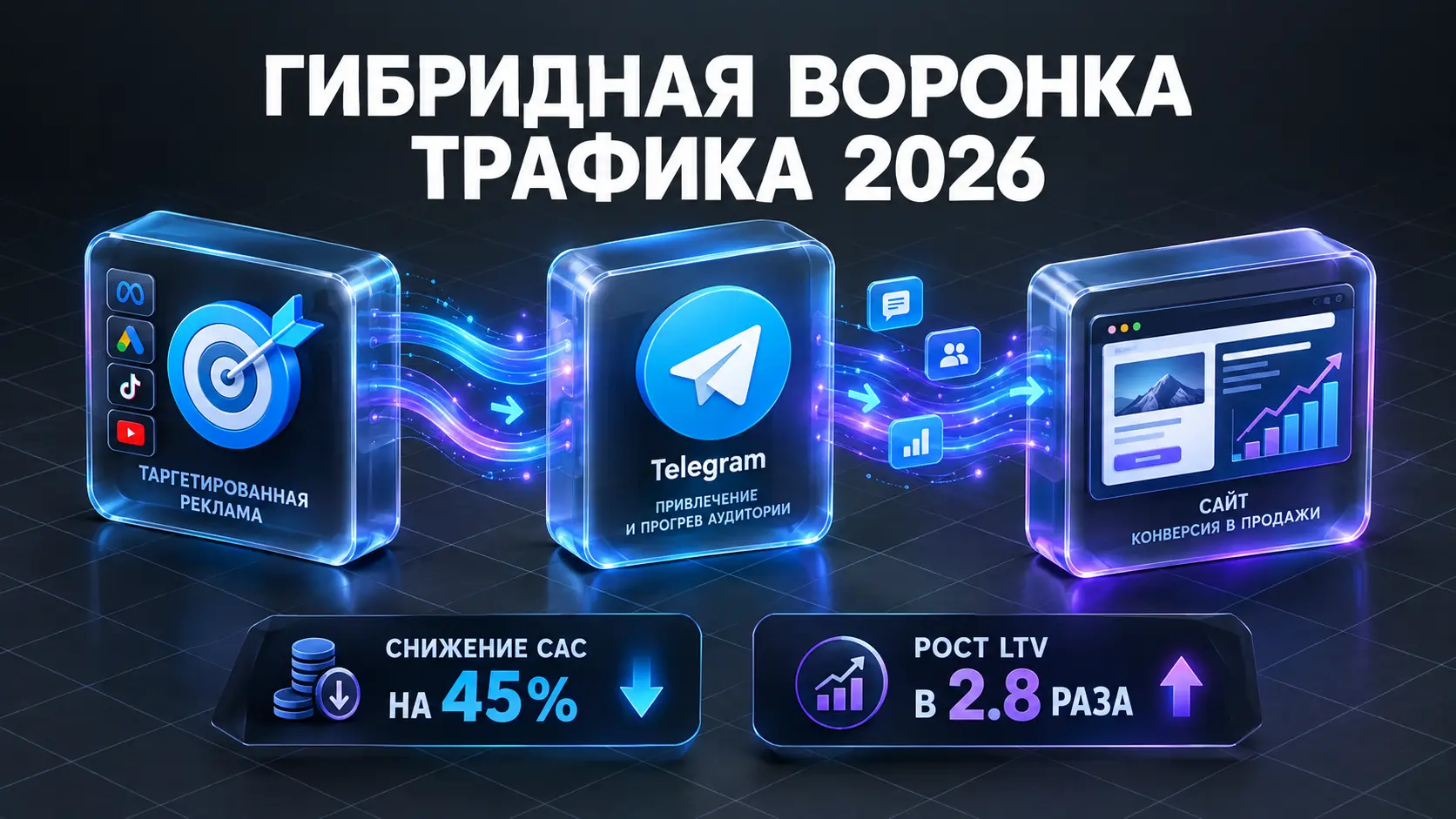 Раскрутка сайта через Telegram и контент: гибридная схема привлечения лидов
