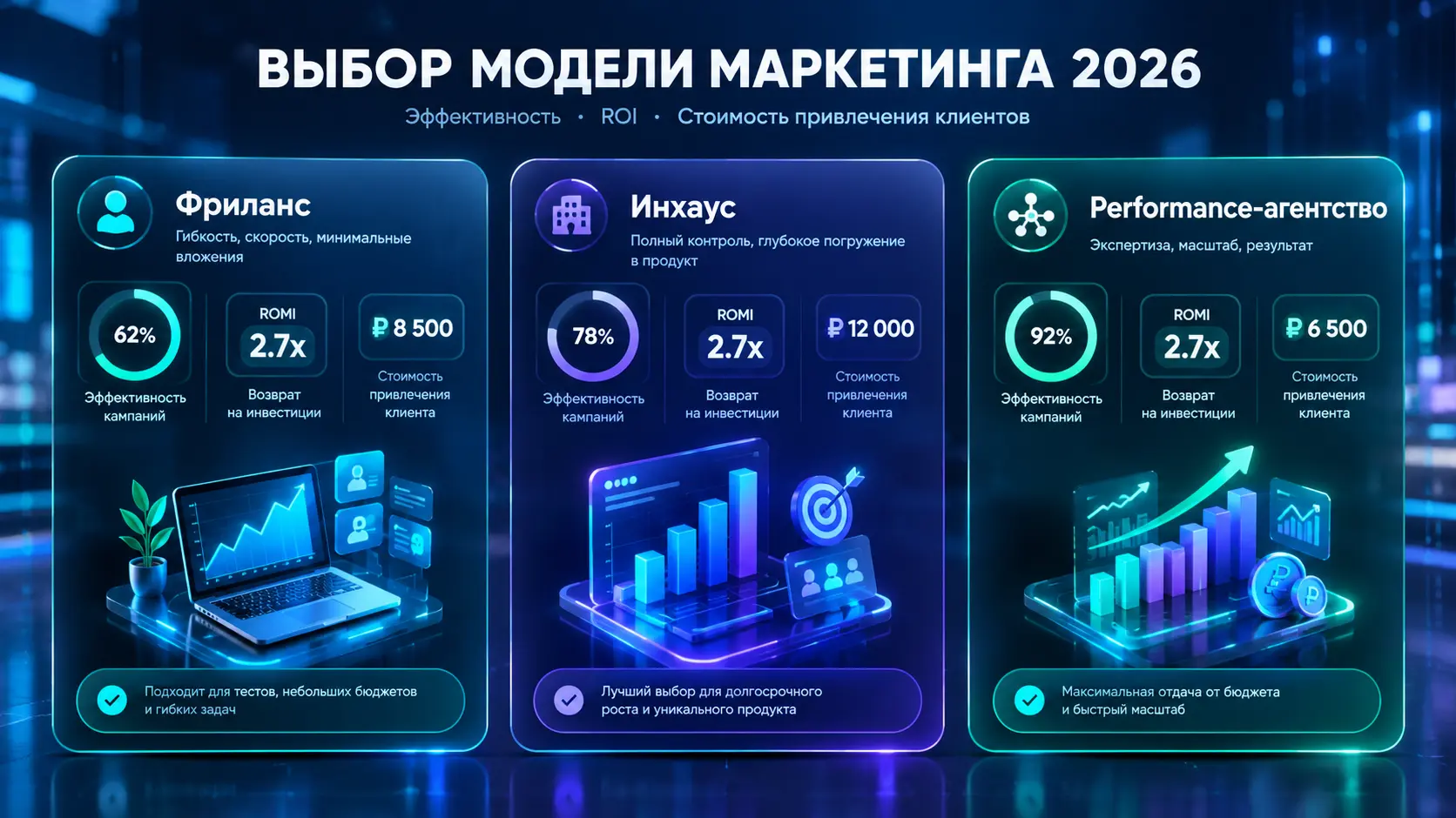 Агентство, фрилансер или инхаус: кому доверить раскрутку сайта и как контролировать KPI
