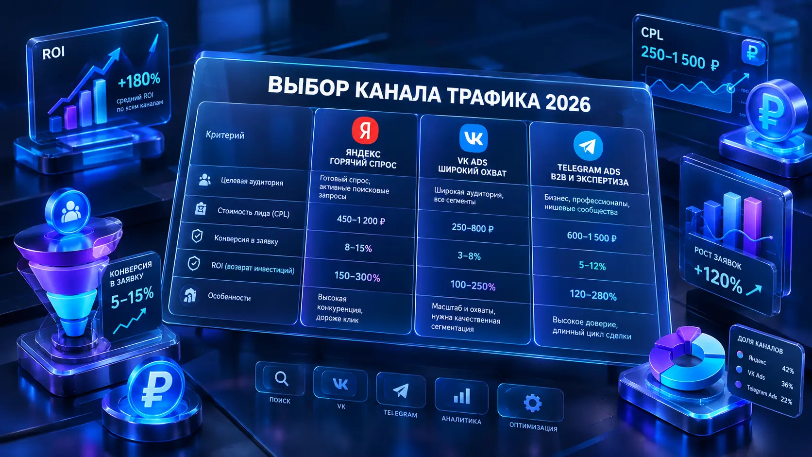 Какая интернет-реклама нужна именно вашему бизнесу: сравнение Яндекс, ВК и Telegram