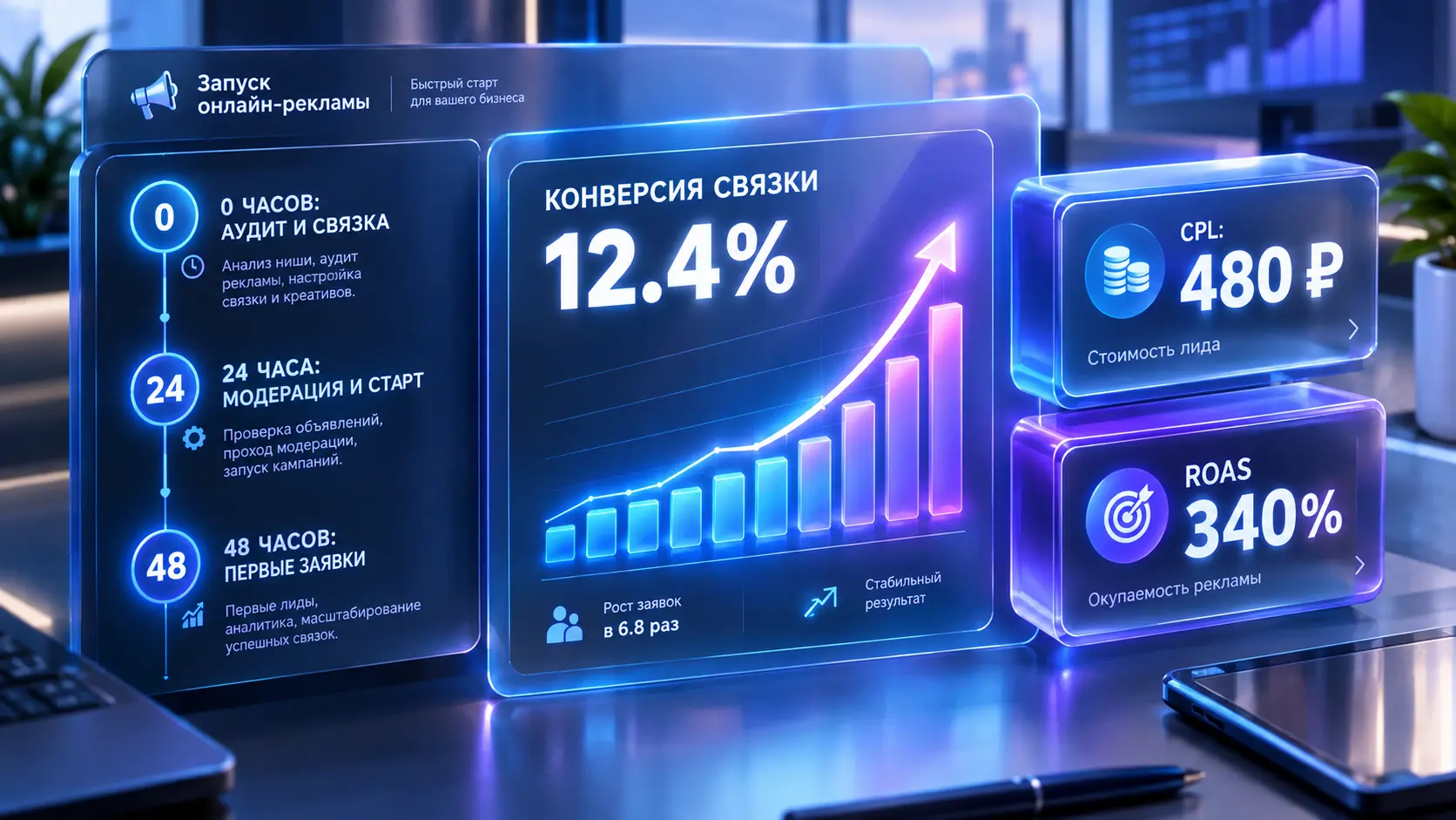 Срочно нужна реклама для лидогенерации: как запустить первые заявки за 48 часов