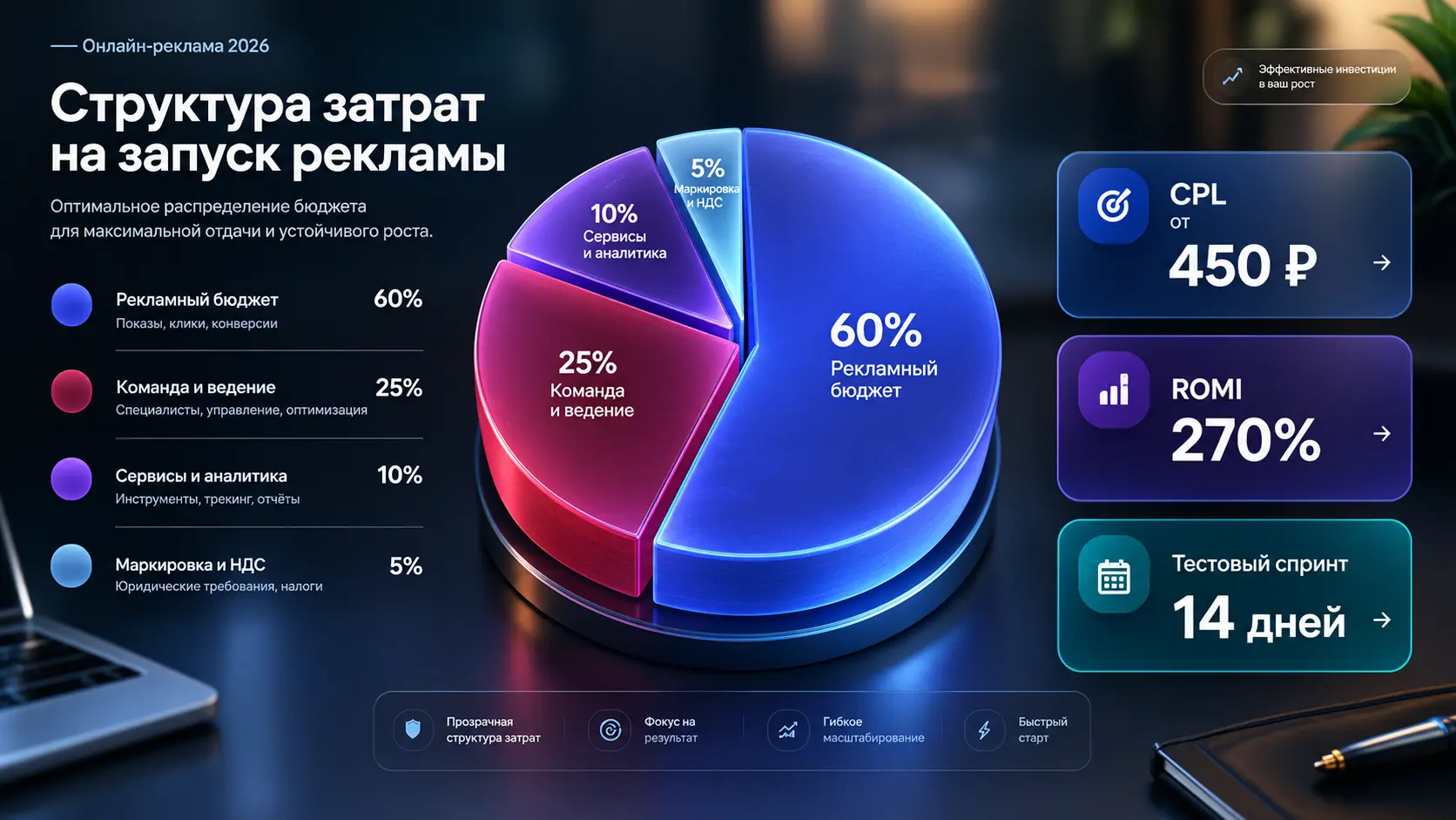 Сколько стоит запуск интернет-рекламы в 2026 году: расчет бюджета и скрытых расходов