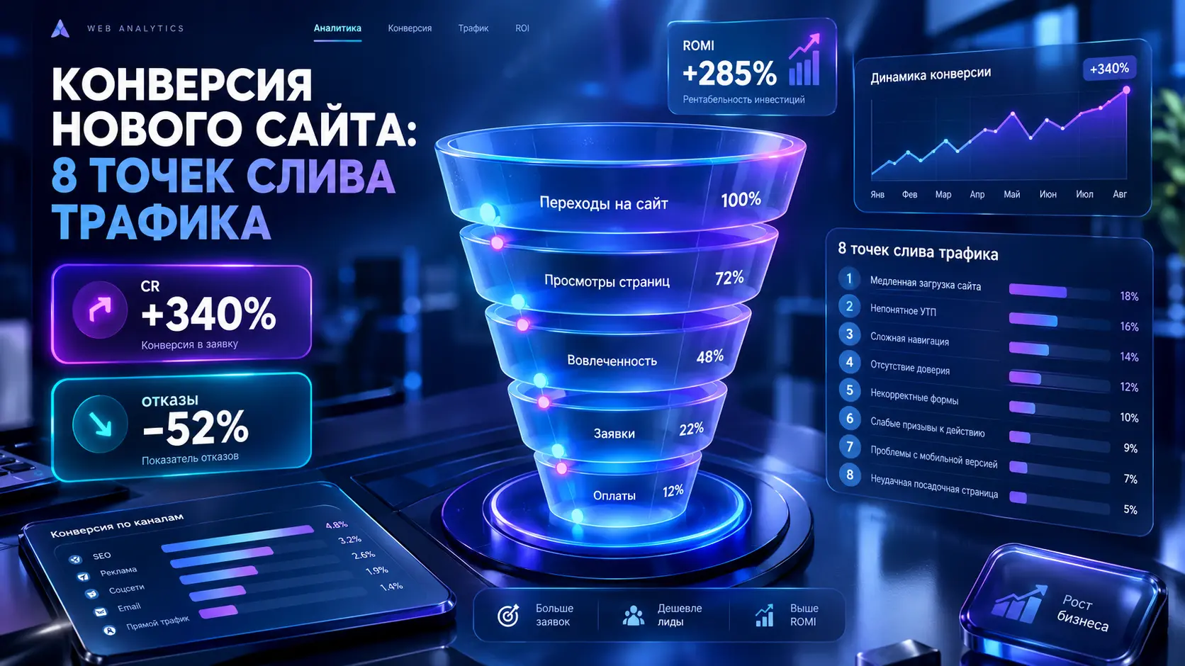 ТОП-8 ошибок при продвижении нового сайта, которые убивают конверсию